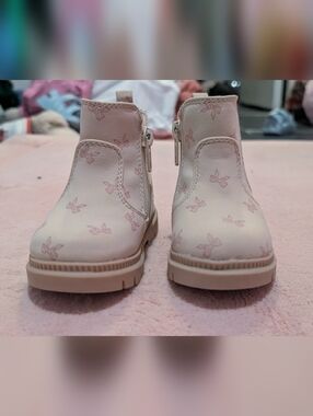 wonder nation Pink Butterfly Print Ankle Boots